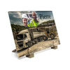 Plaque funéraire camion-chantier 24 Plaquedeces.fr